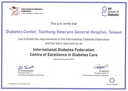 DM Preceptorship in Taichung Veterans General Hospital,  IDF Centre of Excellence in Diabetes Care_C